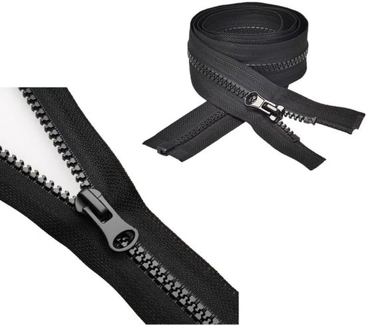 Duurzame nylon naaitrouser met rits, deelbare ritsen voor jassen en kleding (40, 70, 100, 120 cm)