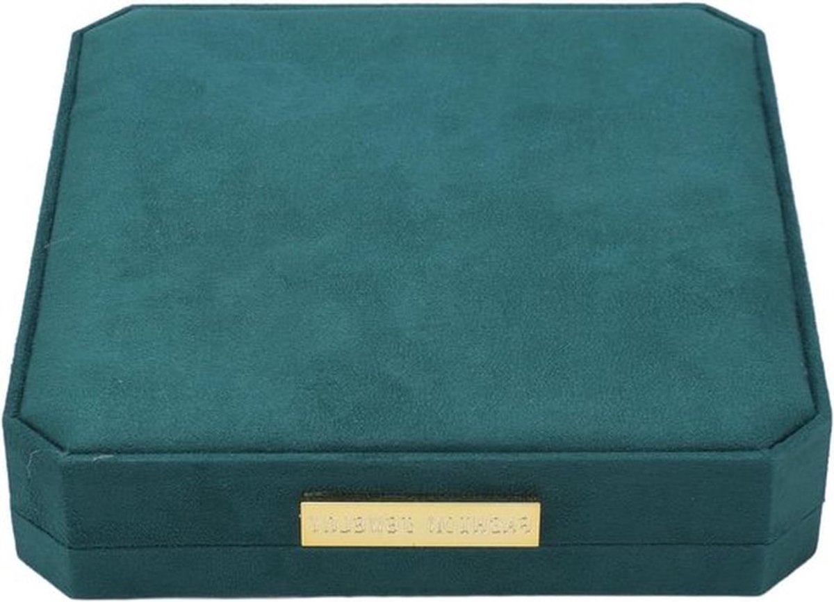 Elegante Multifunctionele Zachte Sieradenbox van Velvet voor Kettingen, Oorbellen en Armbanden