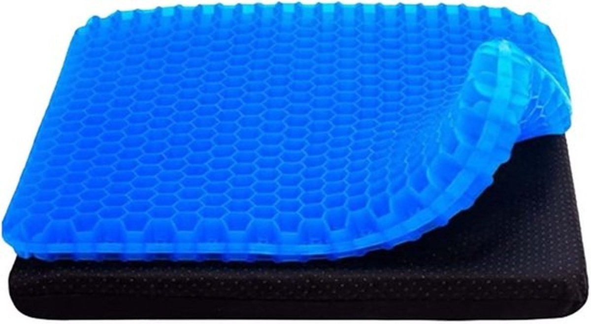 Orthopedisch Gel Kussen voor Drukverlichting, Dubbel Dikte, Verlicht Rugpijn, Geschikt voor Auto's, Kantoren en Thuisgebruik