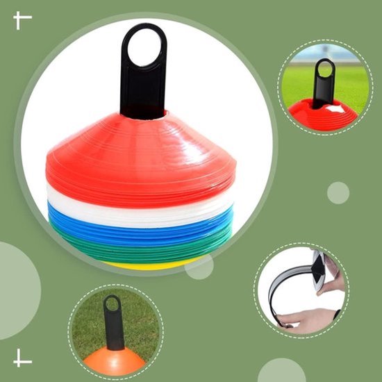 5 Stuks Agility Training Marker Schijven voor Voetbaltraining - Cone Houders en Caddy voor Kinderen, Sportuitrusting en Trainingsaccessoires — afbeelding 3