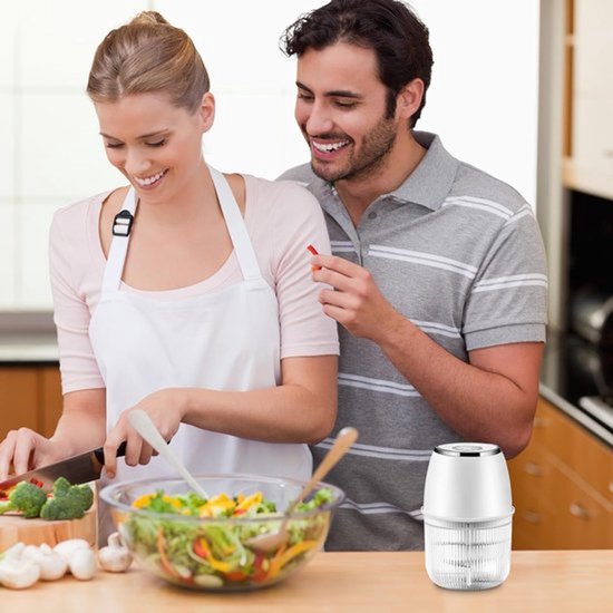 Draagbare Elektrische Mini Hakker 350 ml voor Uien, Fruit, Noten, Vlees en Knoflook met USB Aansluiting — afbeelding 4