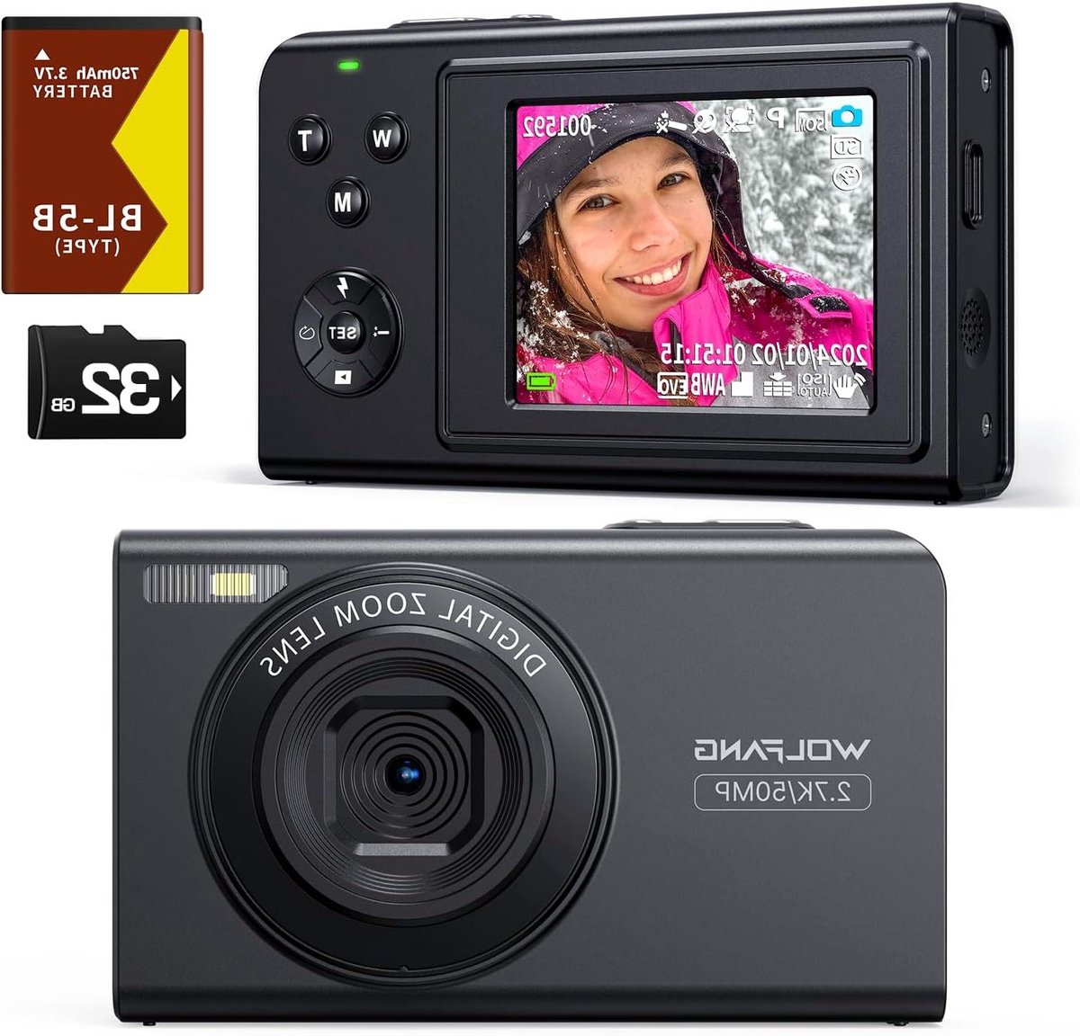 Digitale Camera - Compacte Camera - Momenten Vastleggen - Auto Focus - 50 MP - Zwart