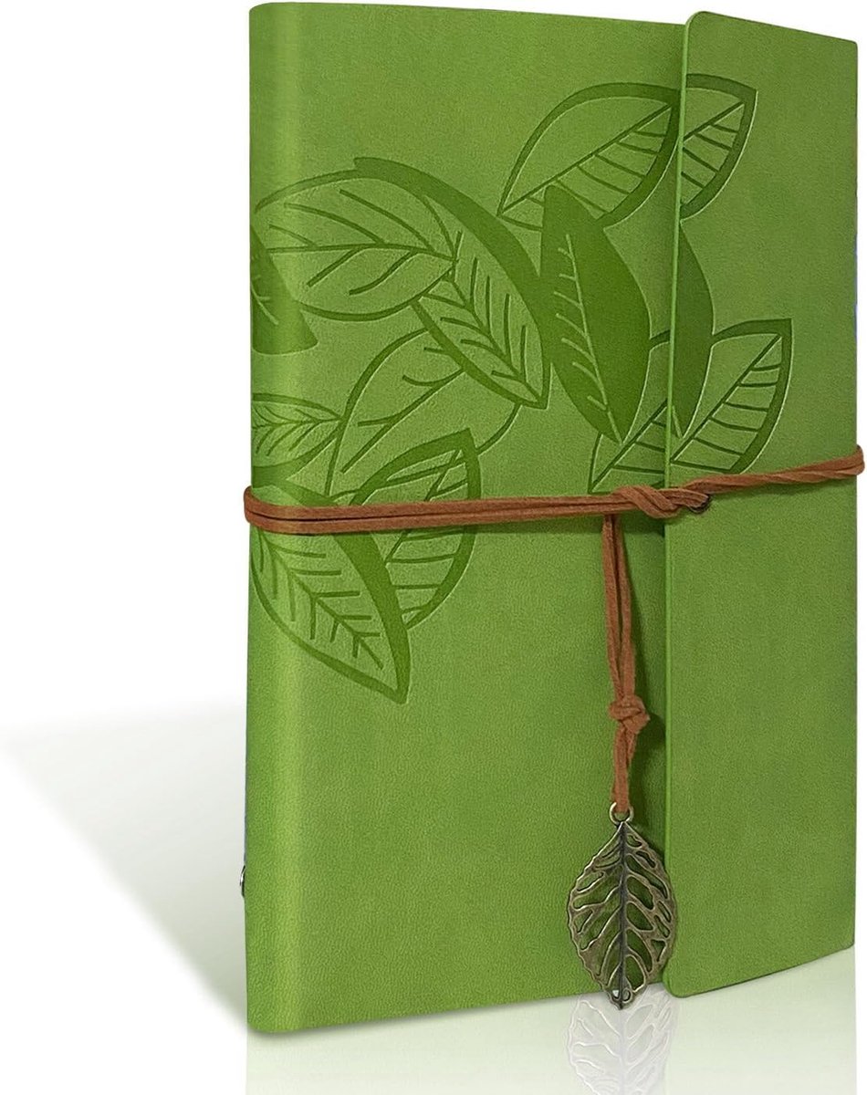 Notitieboekje Dagboek in PU Vintage Leer Navulbaar Gebonden Prachtig Reisdagboek met Kraftpapier Bladen Te gebruiken - ShopVlot