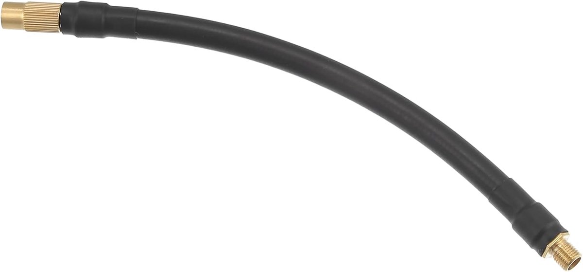 SnelShoppen - 20cm Auto Banden Inflator Verlengslang Adapter Zwart Koper voor Fietsen, Motoren en Auto's - Duurzaam, Corrosiebestendig en Flexibel