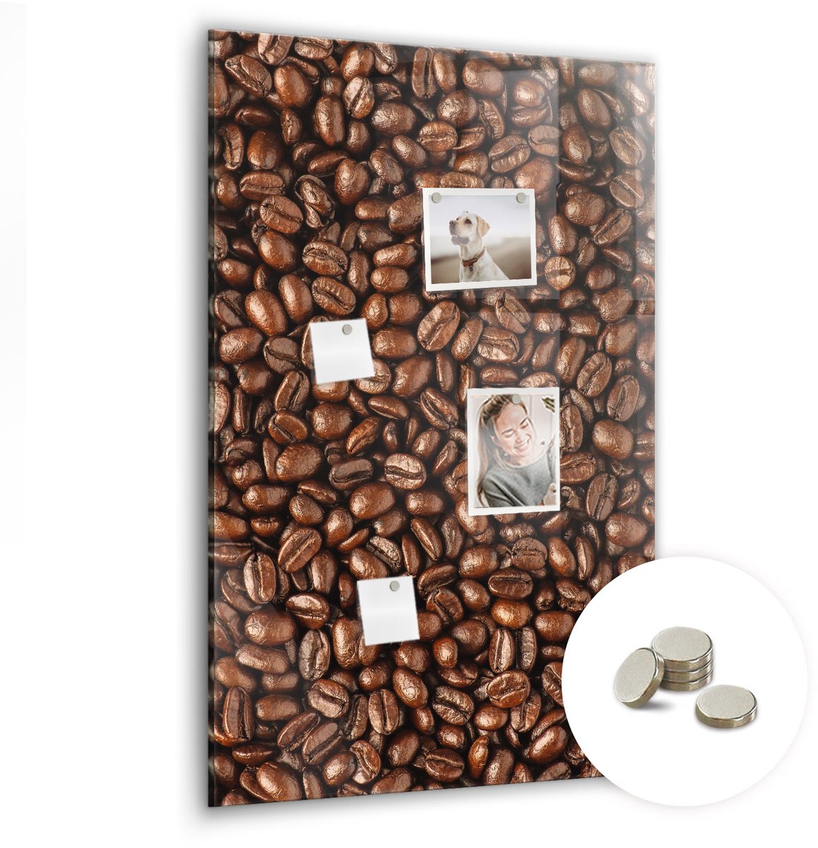 Coloray Glazen Magneetbord - Magnetisch Bord Zwarte kleur - 60x90 cm - Bruin Magneetbord - Magnetic Board - Glazen Magneetbord