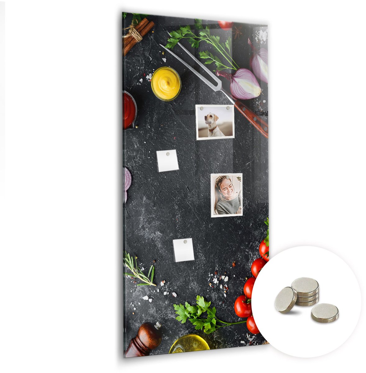 Coloray Glazen Magneetbord - Magnetisch Bord Blauwe kleur - 60x120 cm - Veelkleurig Magneetbord - Magnetic Board - Wanddecoratie
