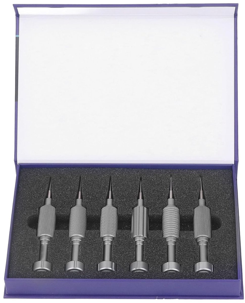 SnelShoppen - 6-delige Mini Magnetische Schroevendraaierset, Precisieschroevendraaiers voor PC, Laptop en Mobiele Telefoon, Reparatieset met 0,6 0,8 T
