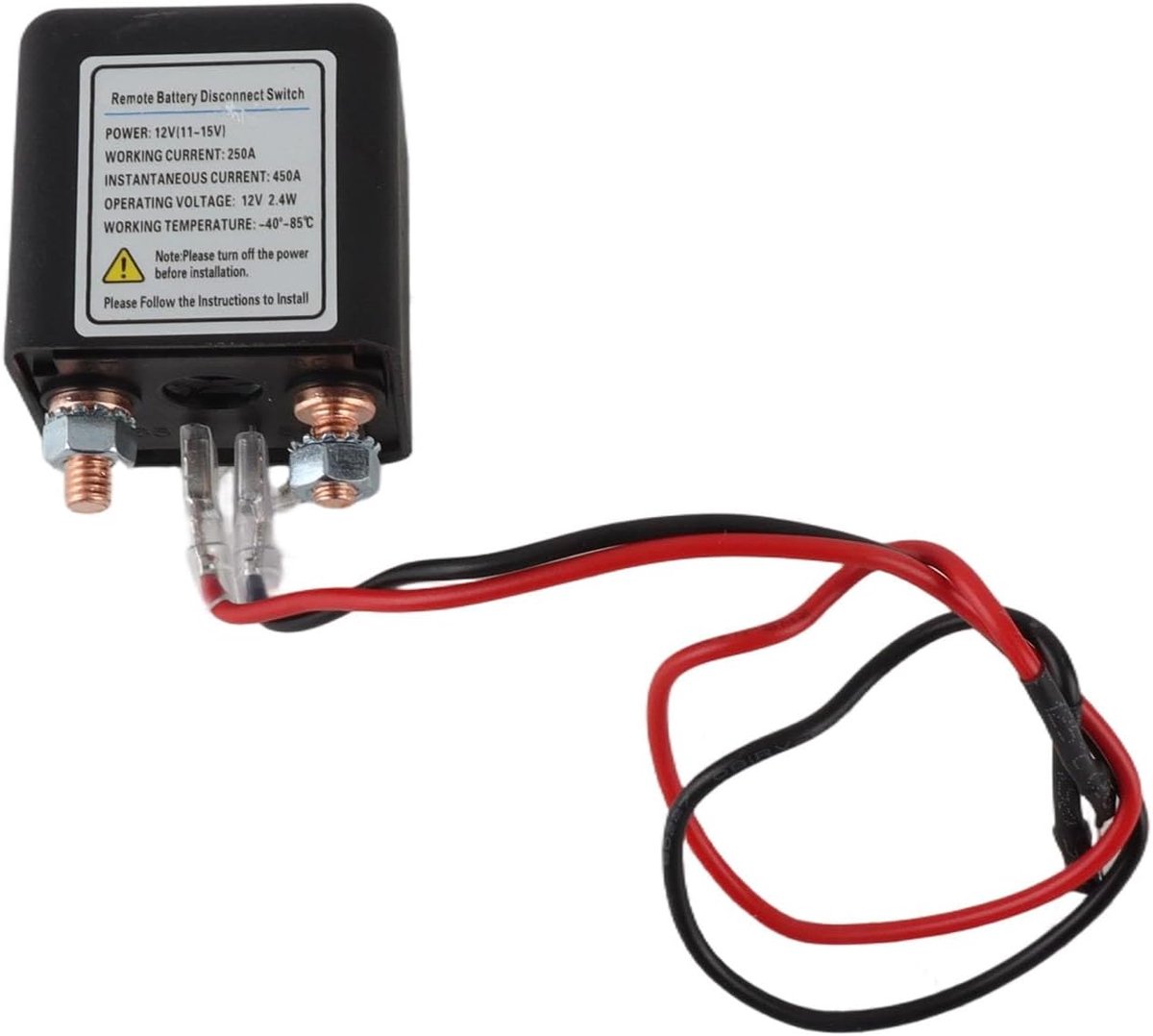 SnelShoppen - 12V 250A Remote Schakelaar Batterijen Auto Controle Schakelaar Lange Bereik Anti-Diefstal Batterij Afsluiter voor Auto, Boot, RV