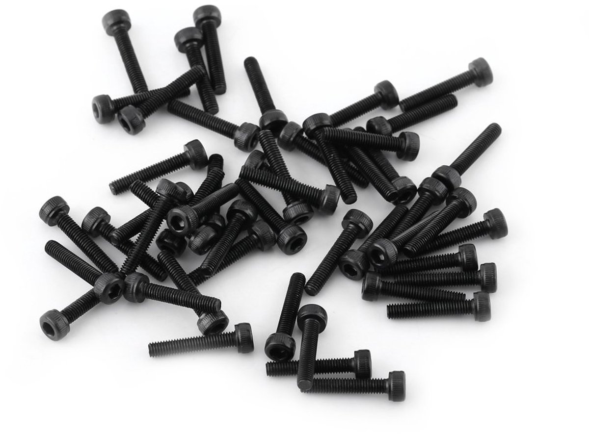 SnelShoppen - M3X40 Vis M3 3.M3 Zwarte Zeskant Moer Boutset M3 40mm, Gedeeltelijke Draad, 24 Stuks (M3*16mm 50 Stuks/Verpakking)