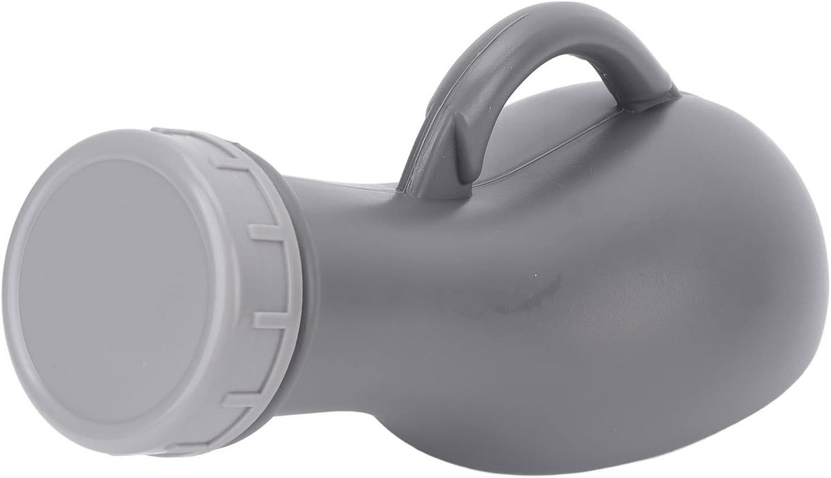 SnelShoppen - Mannen Urinefles met Handvat, Voorkomt Kantelen, Sluitende Deksel, Duurzaam Plastic, Ideaal voor Thuisgebruik, Geschikt voor Ouderen