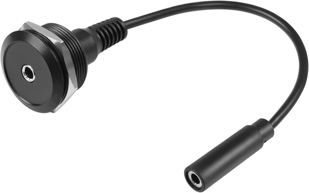 SnelShoppen - TRS 3.5mm Audio Adapter Korte Kabel - 1/8 Inch Female naar Female Stereo Jack Paneel Mount Connector - Voor Audio Systemen en Hoofdtelef