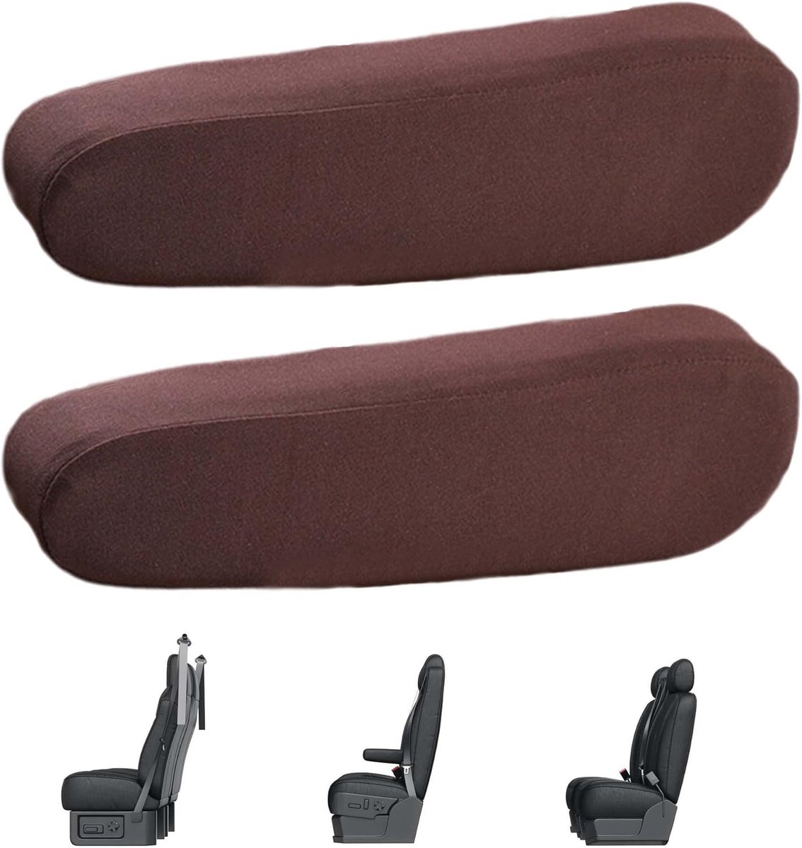 SnelShoppen - 2Pcs Universele Auto Middenconsole Cover, Armsteunhoes voor Autozitplaatsen, Charm Coffee Kleur, Autoaccessoires voor Zitplaatsen