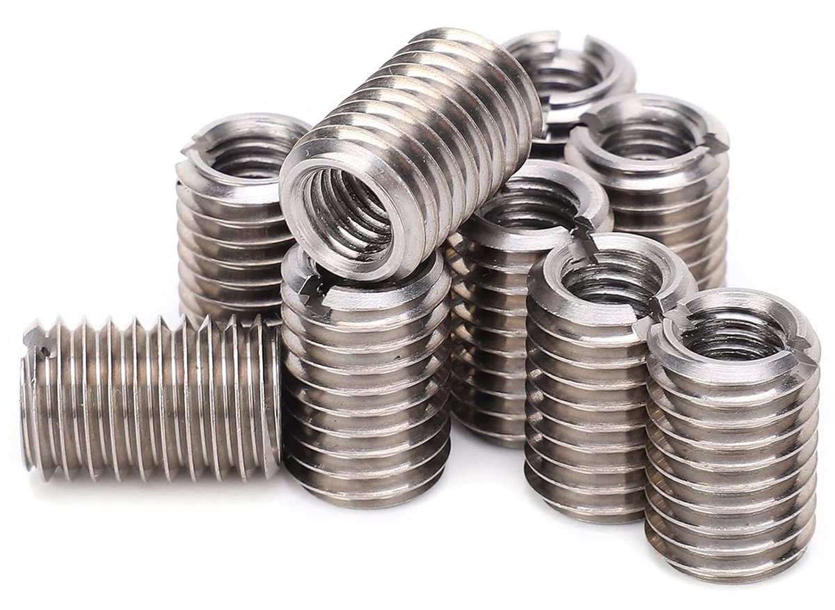SnelShoppen - 10 Stuks Reducer Moer Roestvrij Staal Reparatie Sleeve M8 Vrouwelijk Draad en M12 Mannelijk Draad Conversie Adapter M8 Naar M12 Draad Ve