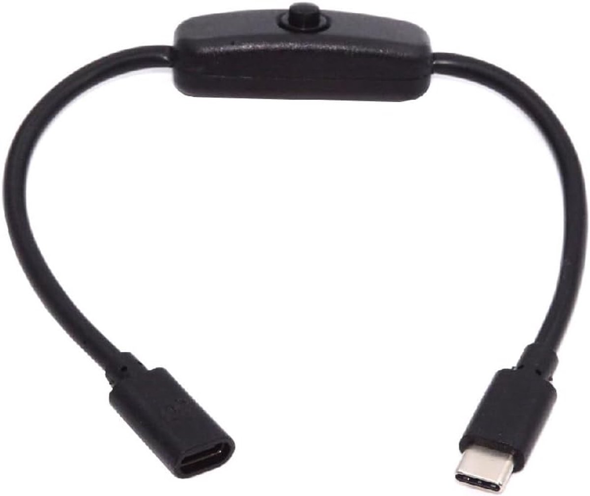 cablecc USB-C Cable (Plug to Jack) with On/Off Switch for Laptop Keyboard, Raspberry Pi 4B - ShopVlot