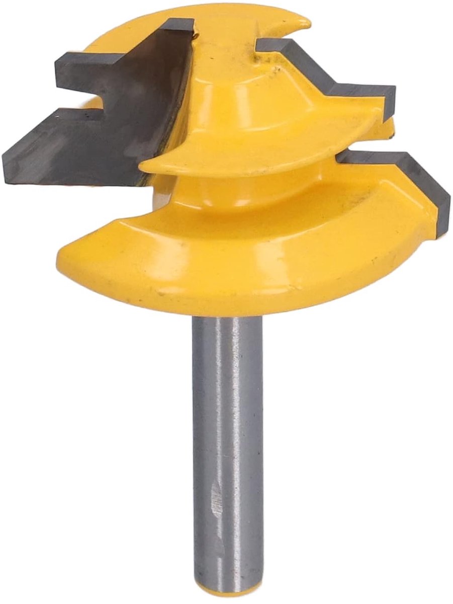 SnelShoppen - Lock Mitre Freesbit 6mm Schacht 45 Graden Houtbewerking Gereedschap voor Houtverbindingen, Voor Deuren, Ramen, Kasten en Vloeren