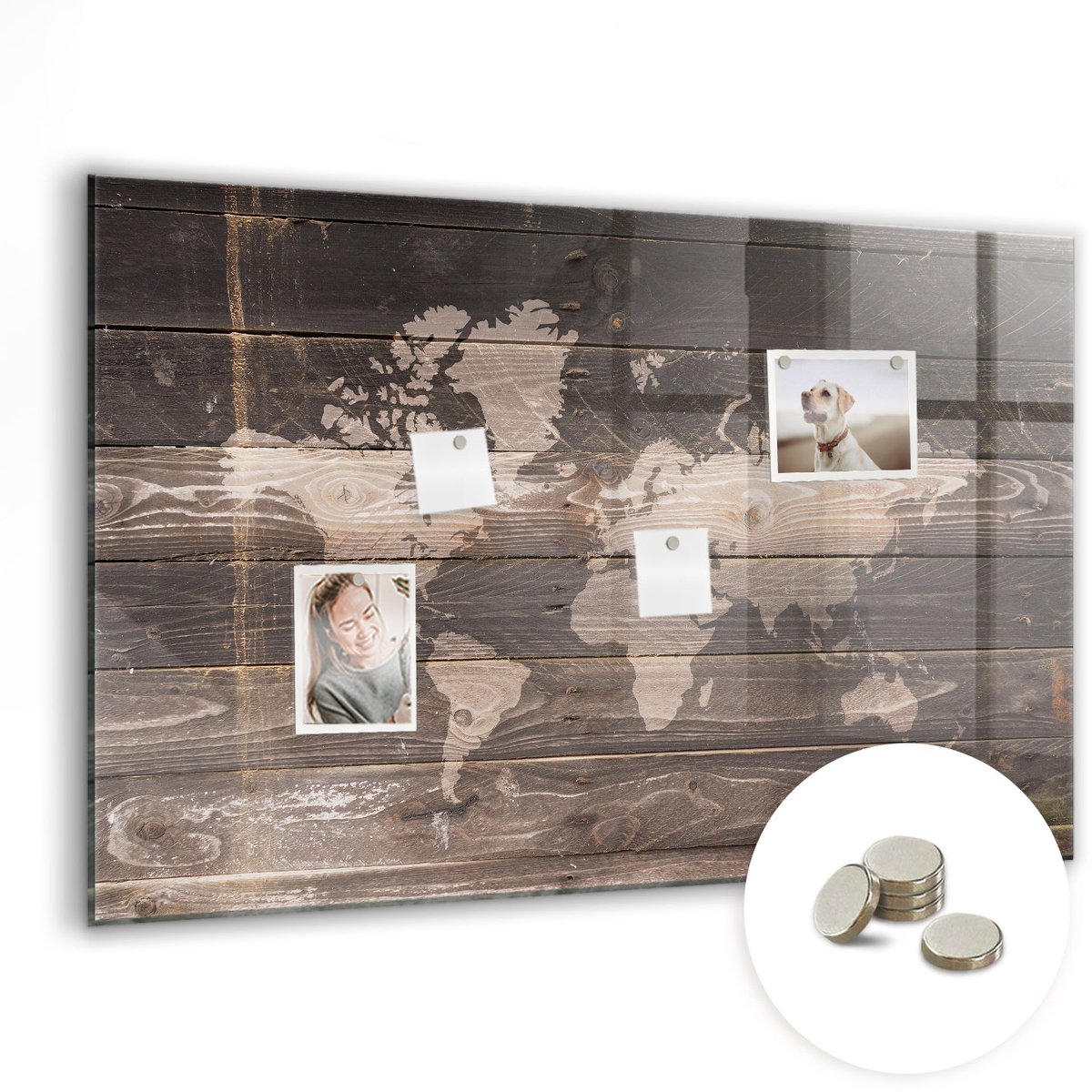 Coloray Glazen Magneetbord - Magnetisch Bord Een zak verse koffie - 90x60 cm - Bruin Magneetbord - Magnetic Board - Keuken Decoratie