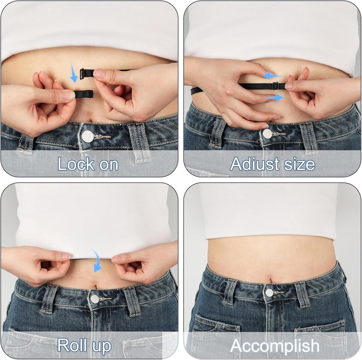 Comfortabele elastische riemen voor dames, zonder gespen, perfect voor jeans en casual outfits