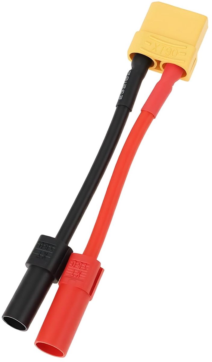 SnelShoppen - ECSiNG XT90 Fem naar XT150 Sm-L+ Adapter 75mm 12AWG Laadkabel voor Accu's, Motoren, Speed Controllers