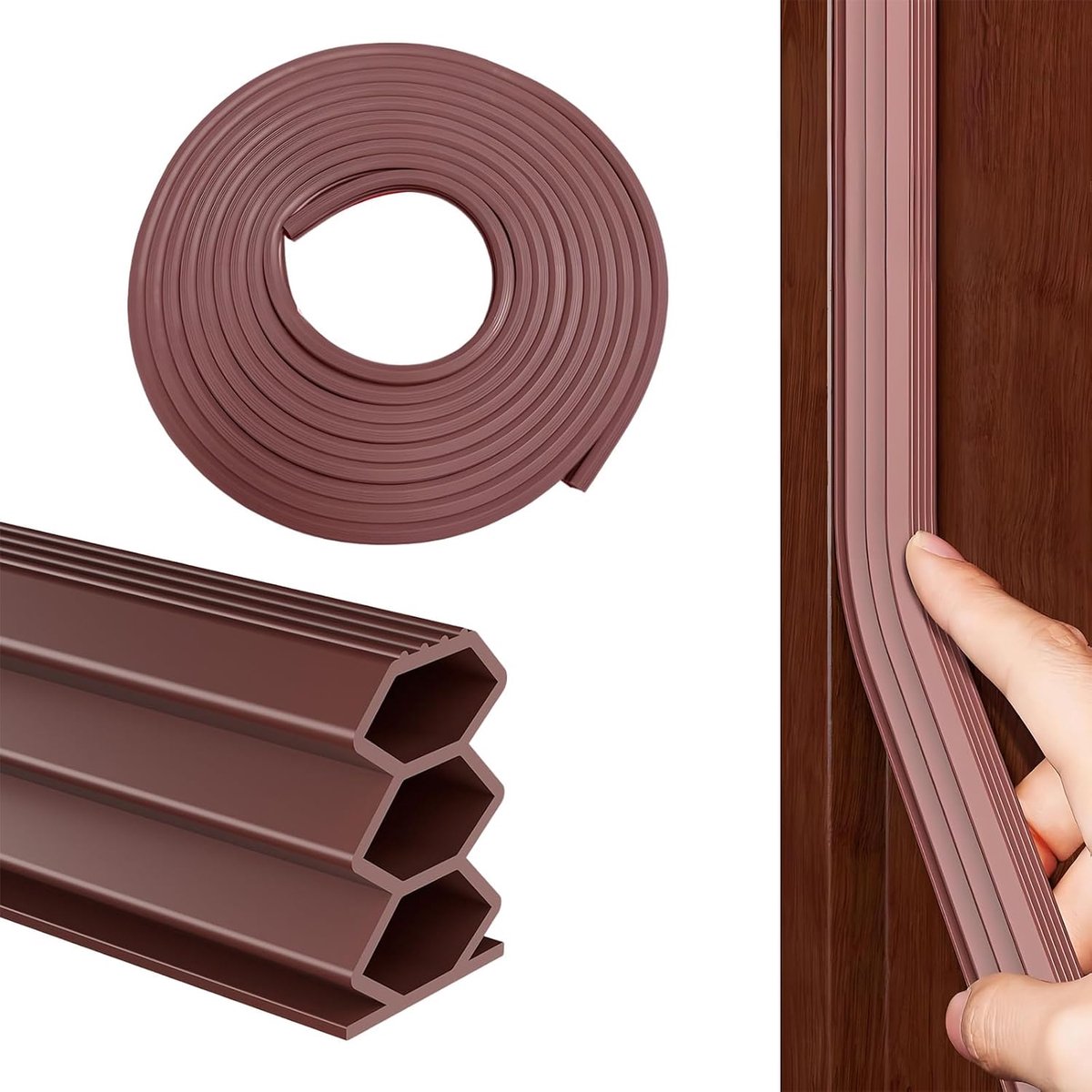 SnelShoppen - Zelfklevende Sealing Tape voor Deuren en Ramen, Rubber Waterdicht, Geluidsisolatie, Stofdicht, Anti-bots, Multifunctionele Isolatieband