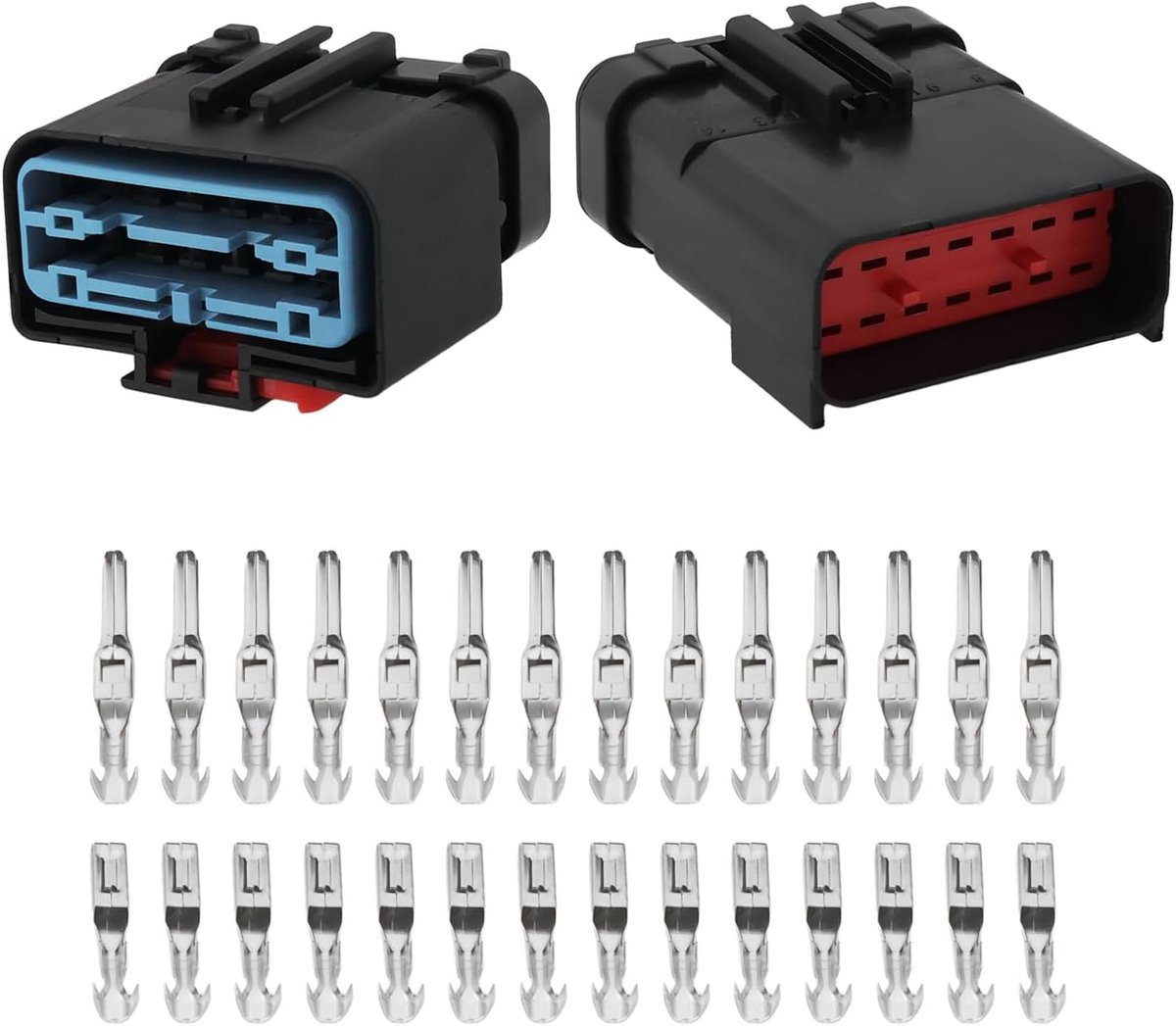 SnelShoppen - 1 Paar 14Pin Autobekabeling Connectors Stekkers en Stopcontacten 54201411 54201415 2.8mm voor Auto Elektronica en Motorrijtuigen