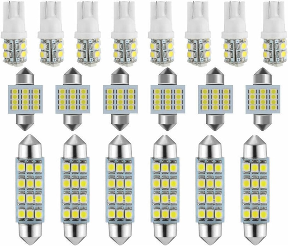 FTVOGUE Energy Efficient LED Lighting Enhanced Visibility for Car Interior 20 -PC Set LED Combination Kit (20PCS) - ShopVlot