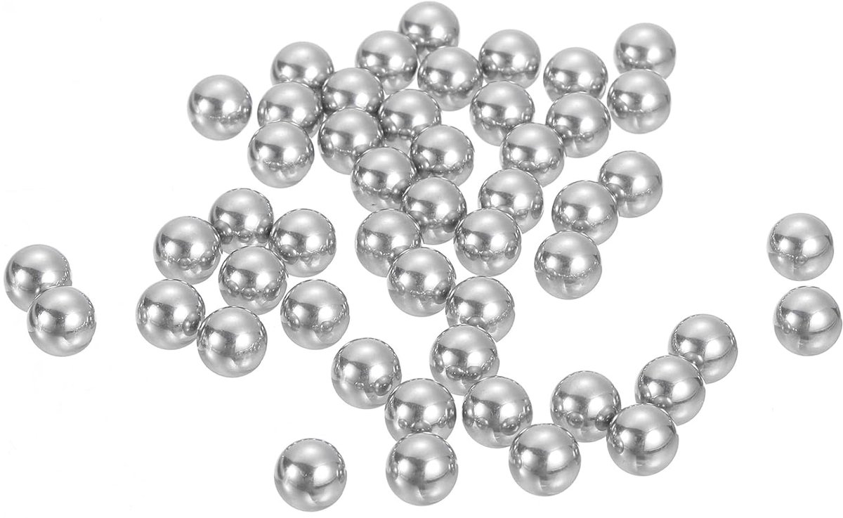 SnelShoppen - 100 Stuks Kogellagers 6.35 mm 1/4 Inch G100 Precisieballen van RVS 304 - Ideaal voor Fietsen, Lades en Meer