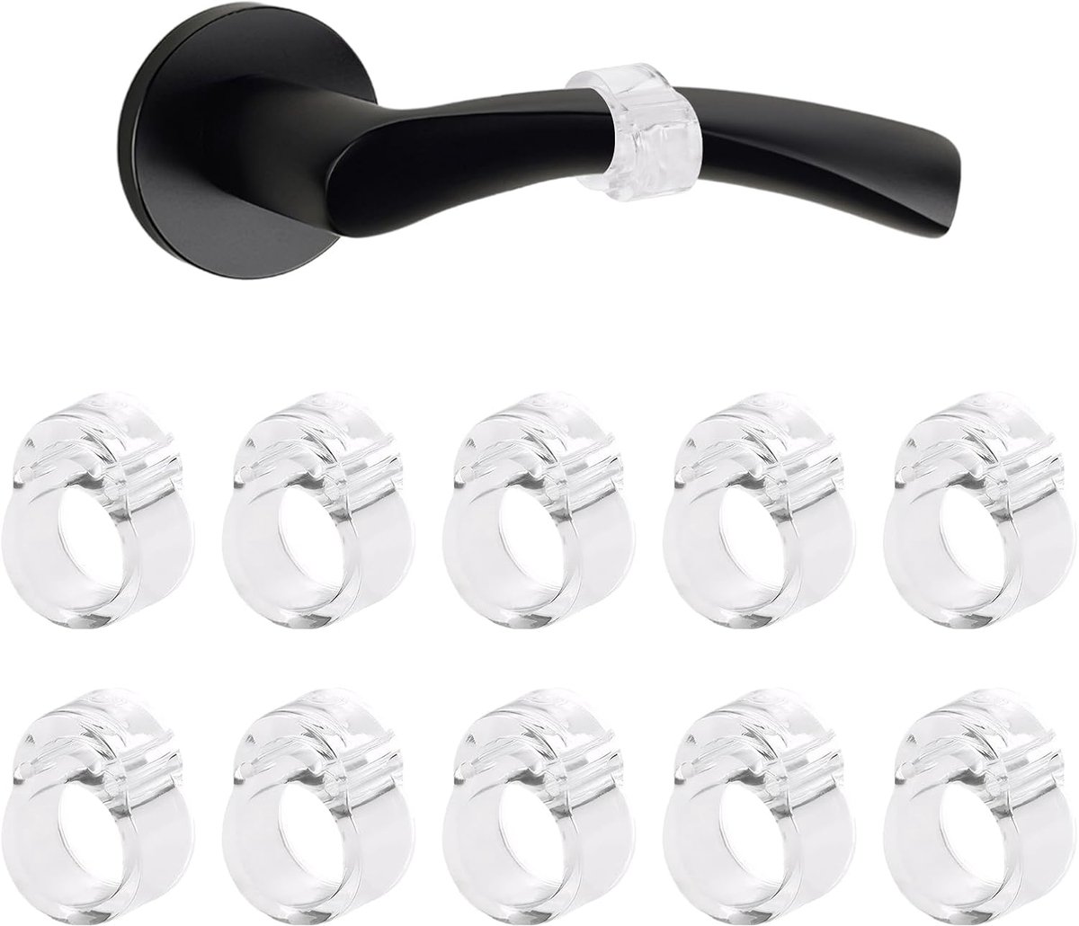 SnelShoppen - 10 Stuks Silicone Deurstopper voor Deurknop Transparant Flexibele Deurstopper voor Wandmeubilair Bescherming Onzichtbaar Herbruikbaar Op