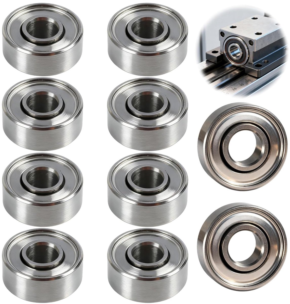 Kogellagers 10 693ZZ - 3 mm x 8 mm x 4 mm - Dubbele bescherming - Geschikt voor diverse mechanische toepassingen - ShopVlot