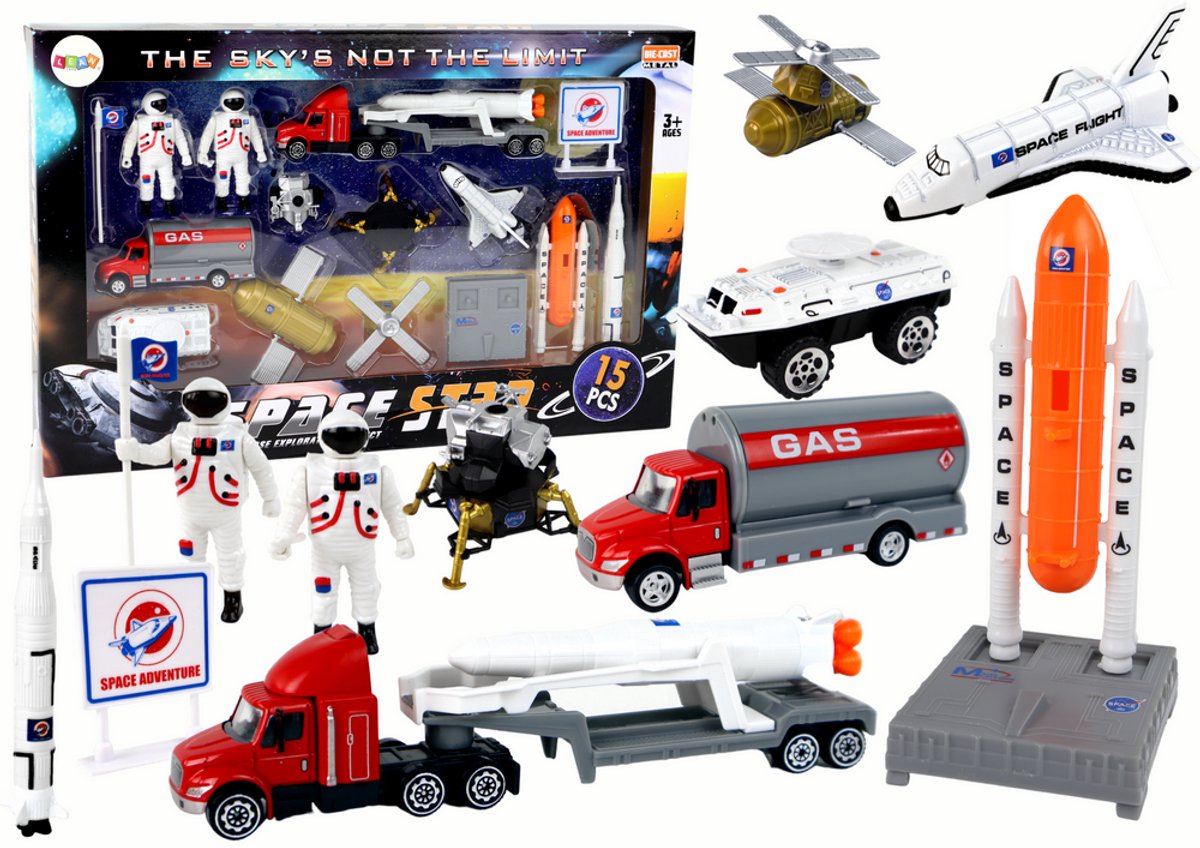 Set figuren Space Truck Rocket 15 El. - UNI