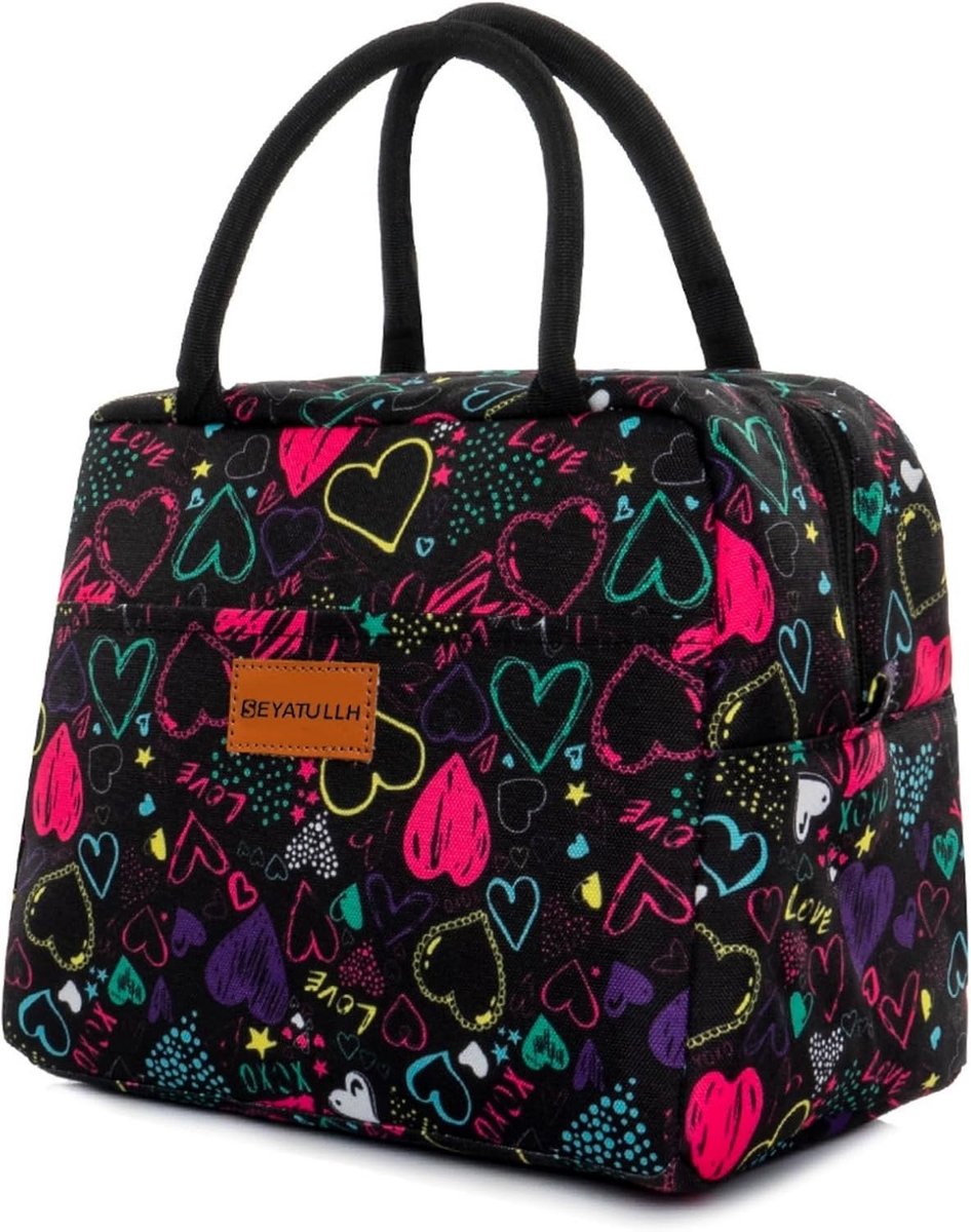 Koeltas - Heart1 - L - Geïsoleerde Lunchbox van Polyester - Voor Dames