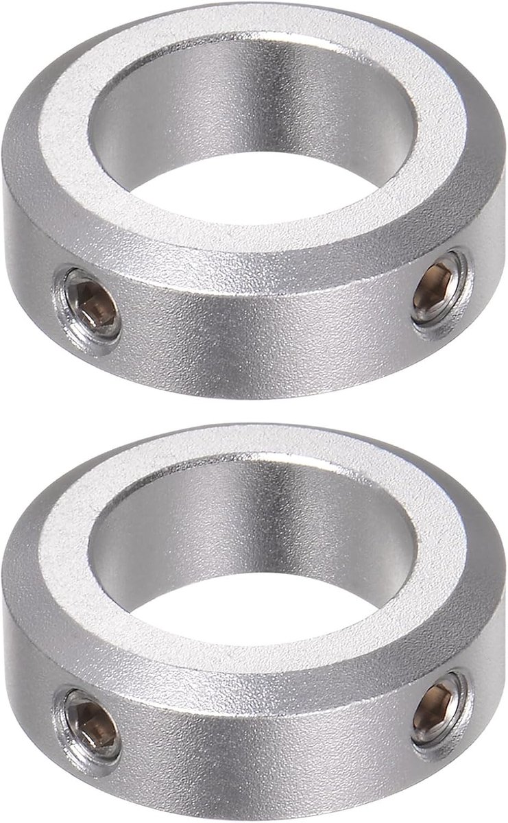 SnelShoppen - 2 stuks Klem 20mm Aluminium Legering Bore Set Schroefas Klemmen, 32mm Buitendiameter, 10mm Breed, Voor As, Hooibak, Transmissiegroepen,