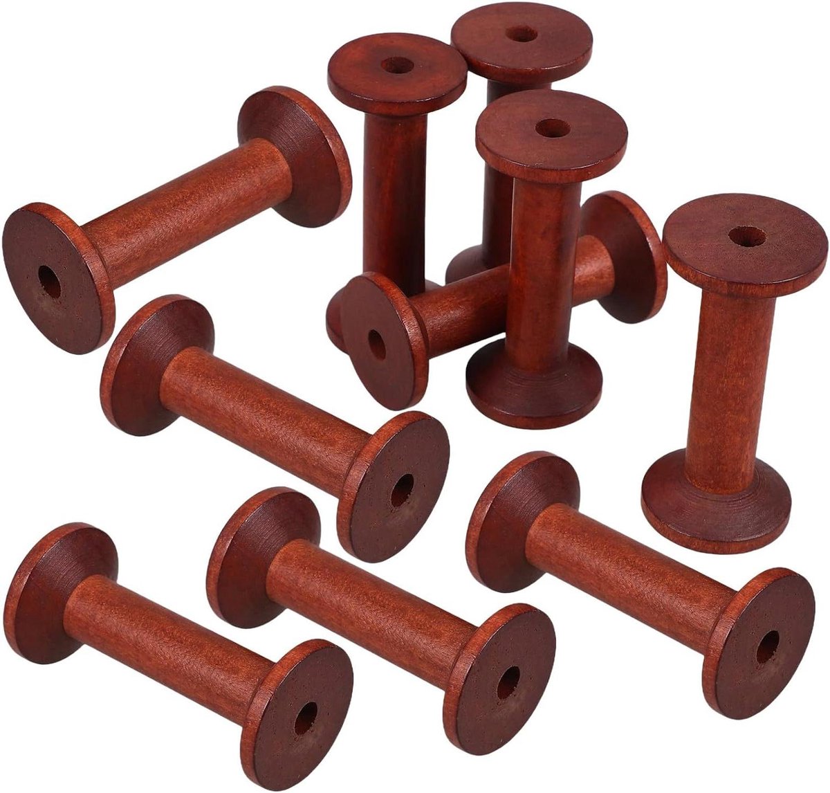 Houten Spoelen - Lege Klossen - Draad Opwikkelen - Natuurlijk Hout - 7.5 x 3.5 cm - Bruin