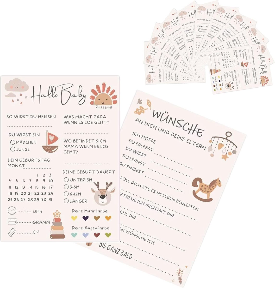 Decoratieve kaartspellen voor feestjes, 10 tips voor een gender reveal party en vulkaarten