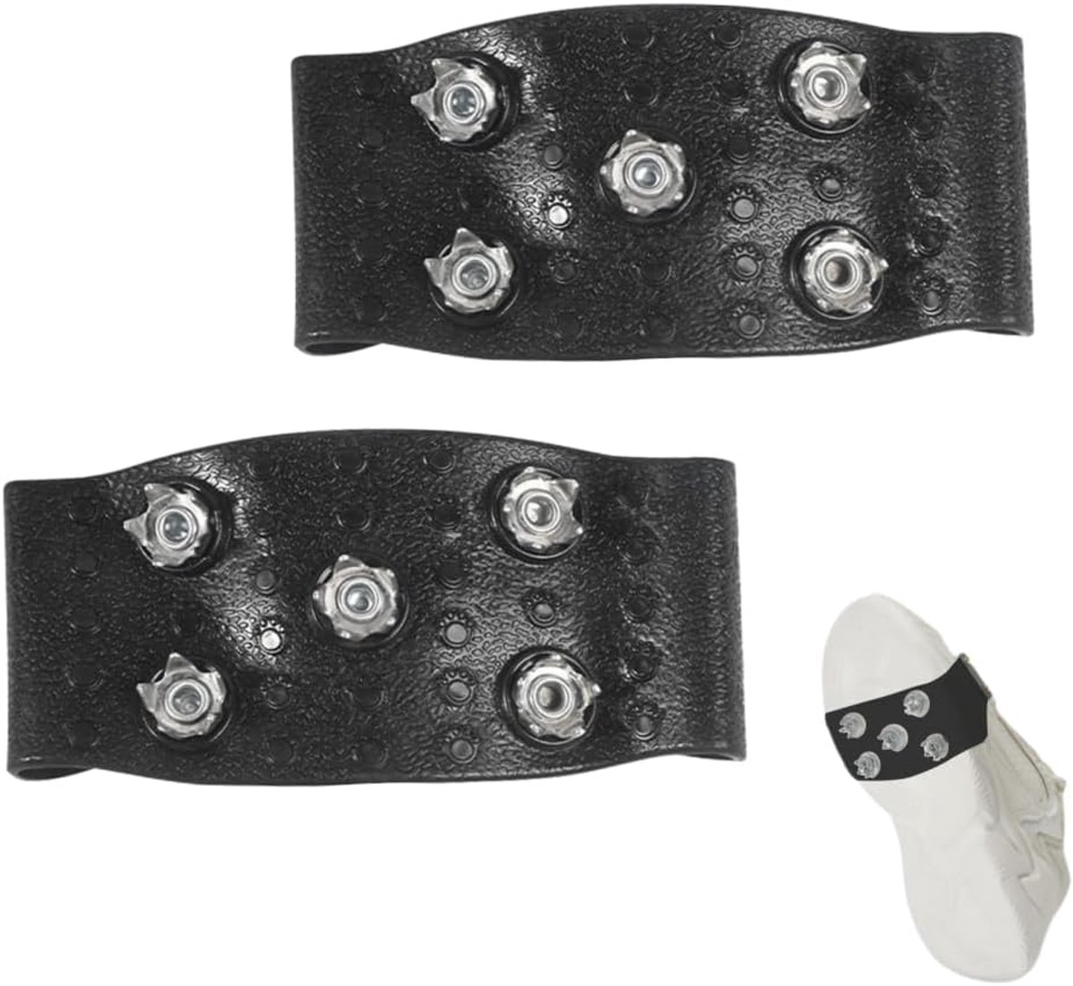 SnelShoppen - 1 paar anti-slip ijsklontjes, koude bestendige non-slip schoenen, zelfklevende en onzichtbare tips, ideaal voor winterwandelen, klimmen