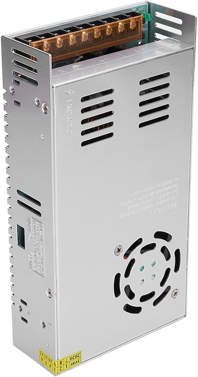 SnelShoppen - DC24V Voeding Adapter voor 3D Printer, LED Verlichting, 20A, 480W, Aluminium Behuizing, Kortsluit-, Overbelasting- en Overspanningsbevei