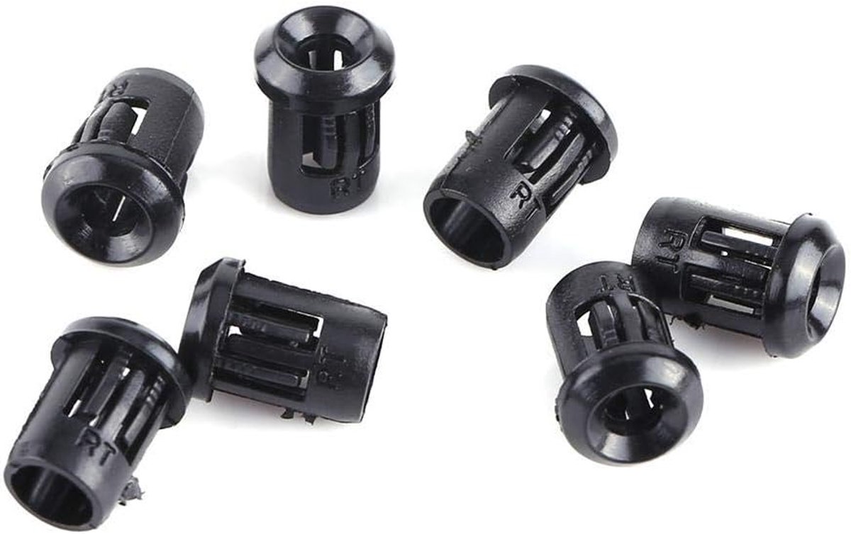SnelShoppen - 50 Stuks Diode Houder Plastic Lamp Clip Bezel Mount Display Paneel LED Licht Montage Beugels, Zwart (3mm) - Eenvoudige Installatie, Gesc