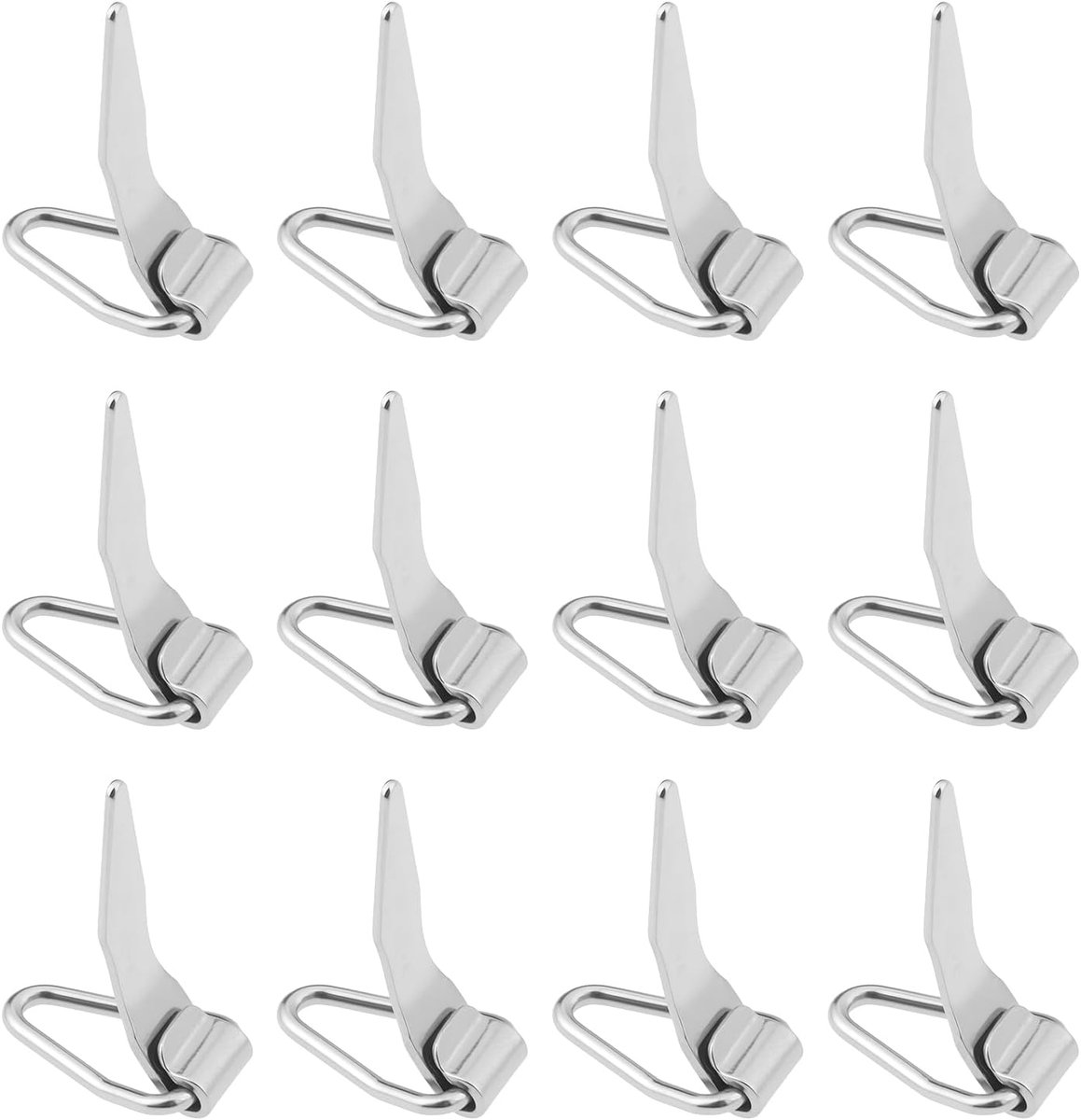 SnelShoppen - 12 Stuks 20X4Mm Haak Keeper Opvouwbare Kit Roestvrij Staal Voor Hengels, Lichtgewicht Haakhouder Voor Vliegvissen, Kunstaas, Duurzaam Ge