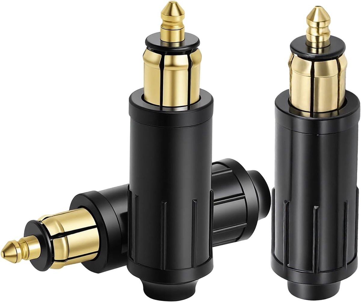 DIN stekker 12V - 3 stuks - Zigarettenaansteker stekker - Voor auto, motor en vrachtwagen - ShopVlot