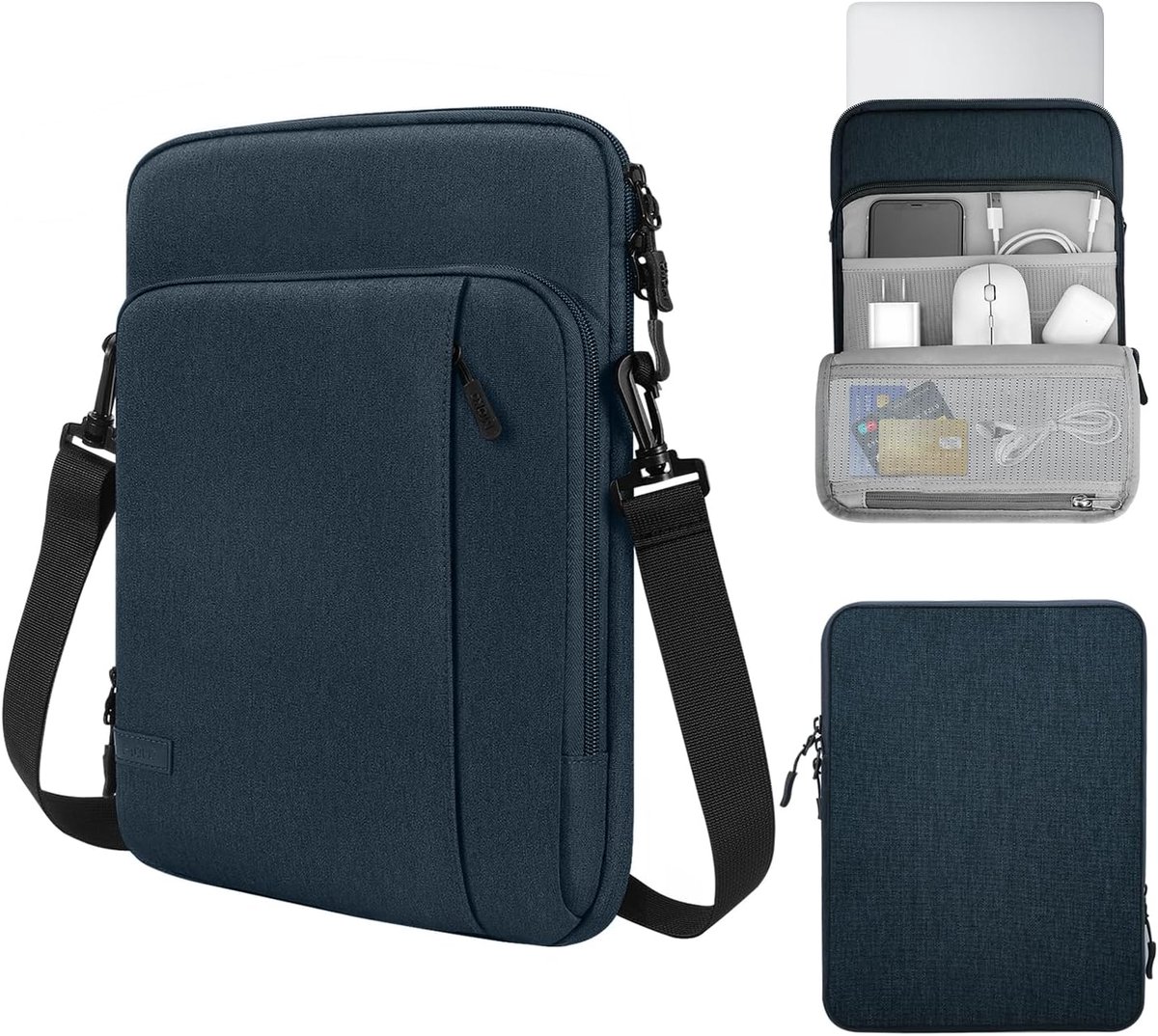 SnelShoppen - Beschermhoes voor MacBook Air 13 M3 M2 2024-2018, MacBook Pro 14 M3 M2 2024-2021, Galaxy Tab S8+ 12,4 inch, Indigo | Compatibel met MacB