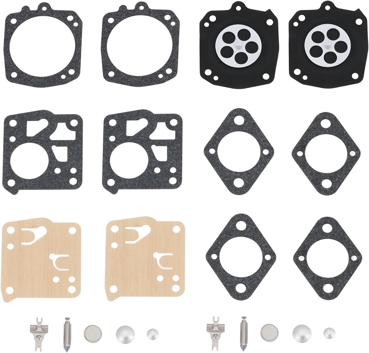 SnelShoppen - 2 Set Grasmaaier Carburateur Rebuild Kit RK-27HS voor Tillotson HS-232D HS-232E HS-236A - Hoogwaardige Onderdelen voor Tuinonderhoud