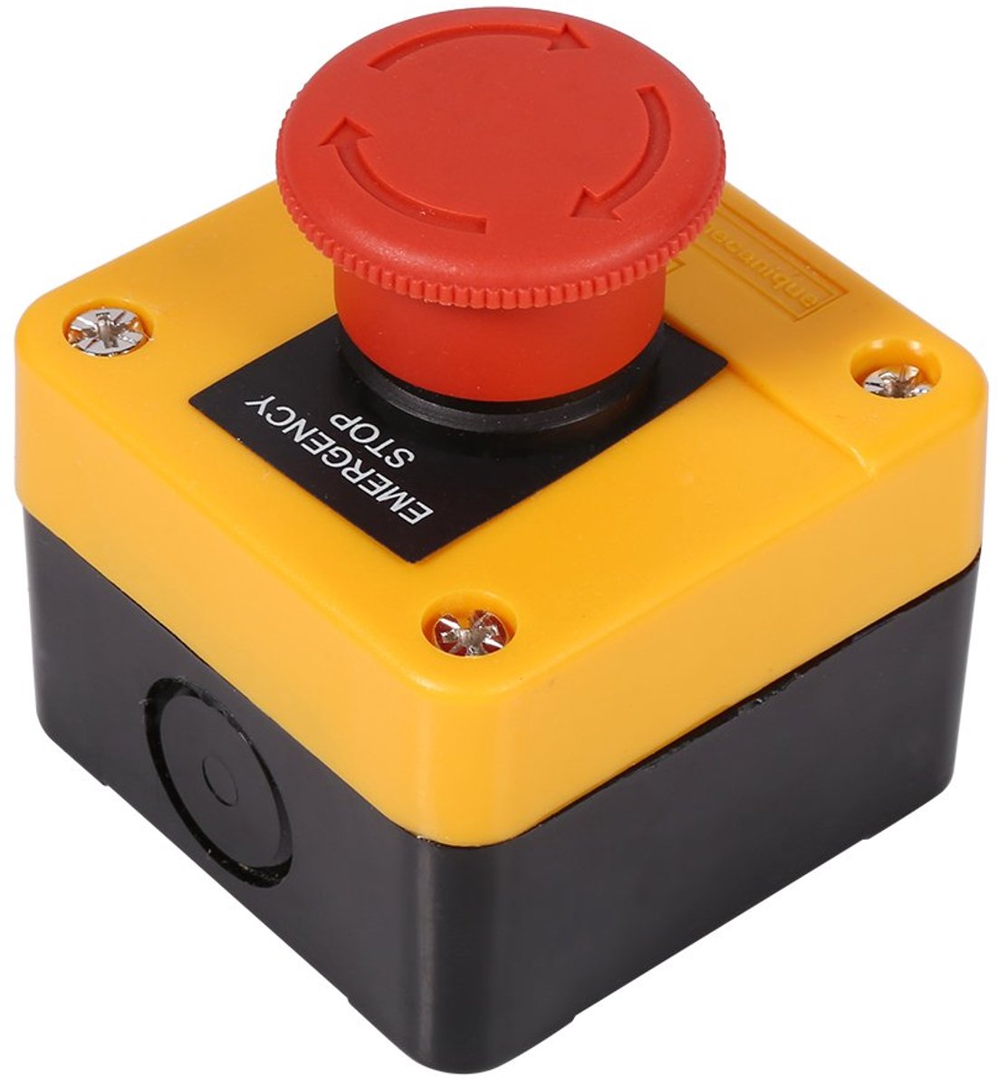 SnelShoppen - 660V 10A Rood Plastic Noodstop Paddenstoel Drukknop Schakelaar Station voor Thuisgebruik, Compact en Duurzaam