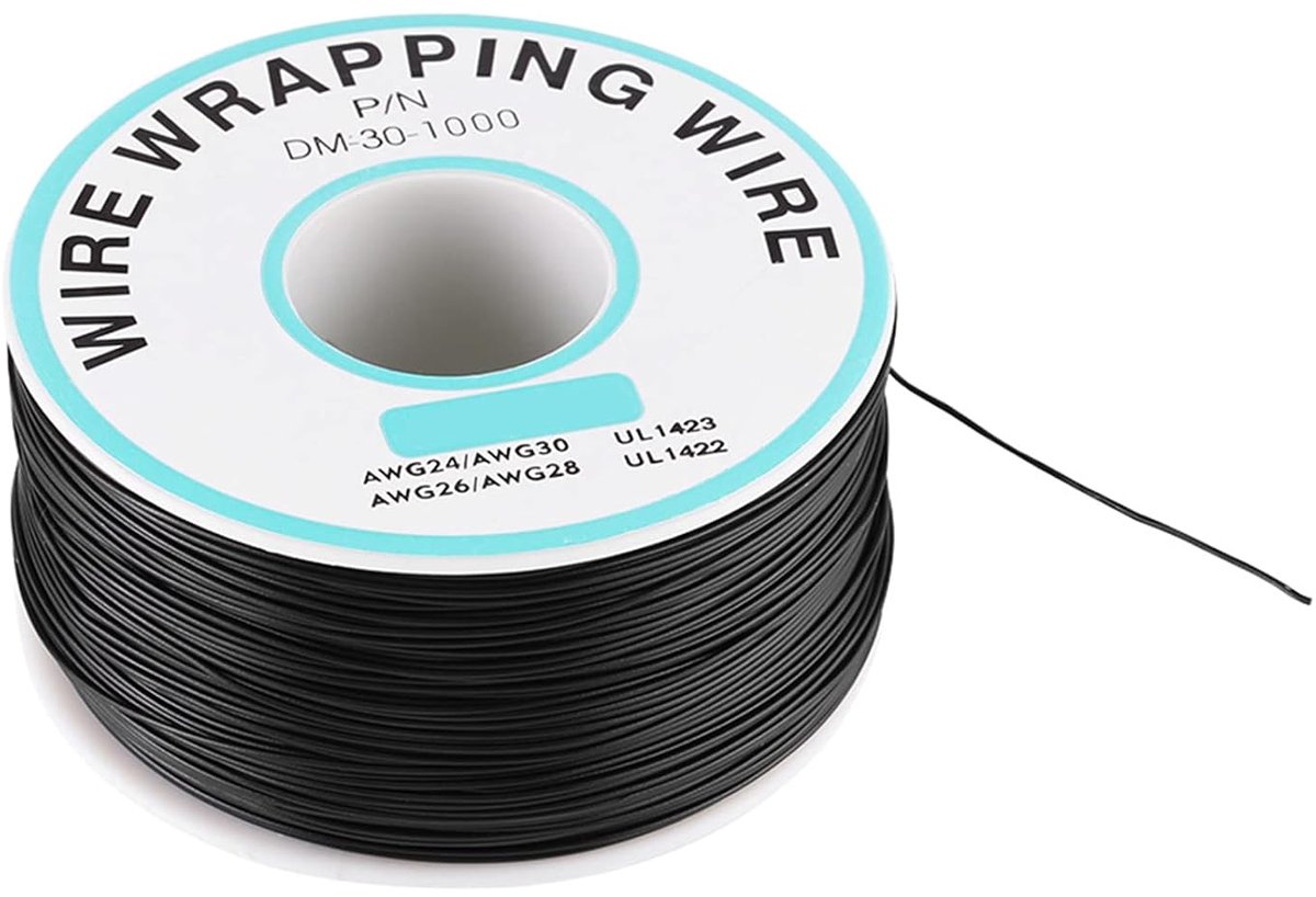 Elektrische kabel 30 AWG flexibel - zwarte siliconen mantel - 300V isolatie - ideaal voor hoge temperatuur weerstand - ShopVlot