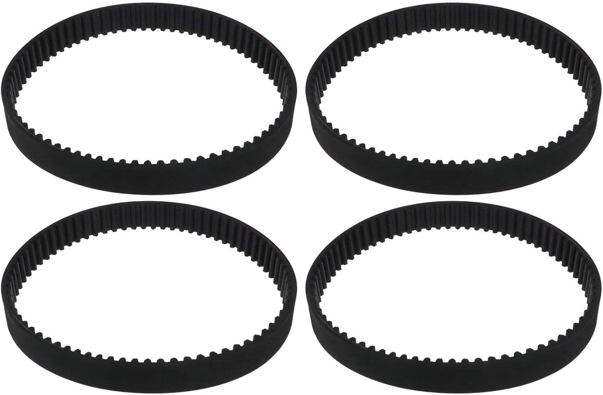 SnelShoppen - 4 Stuks Aandrijfriem Tandenriem 914006-01 Geschikt voor Dyson DC25 Stofzuiger Alle Modellen Rubber Sluiting 9mm Breed 225mm Binnenomtrek