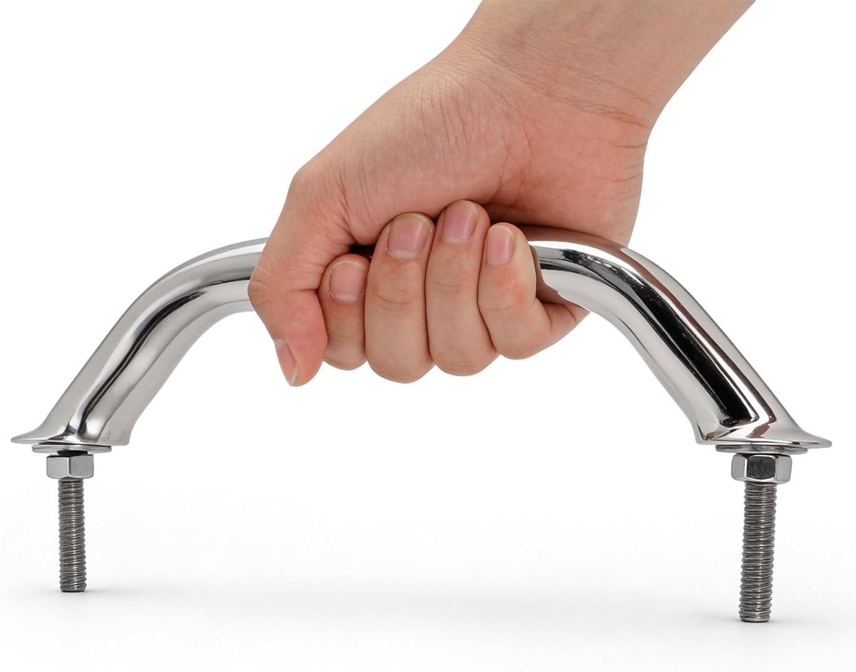 Handgreep 230mm - RVS Ovalen Handgreep - Ergonomisch Ontwerp - Voor Betere Grip op Boot - ShopVlot