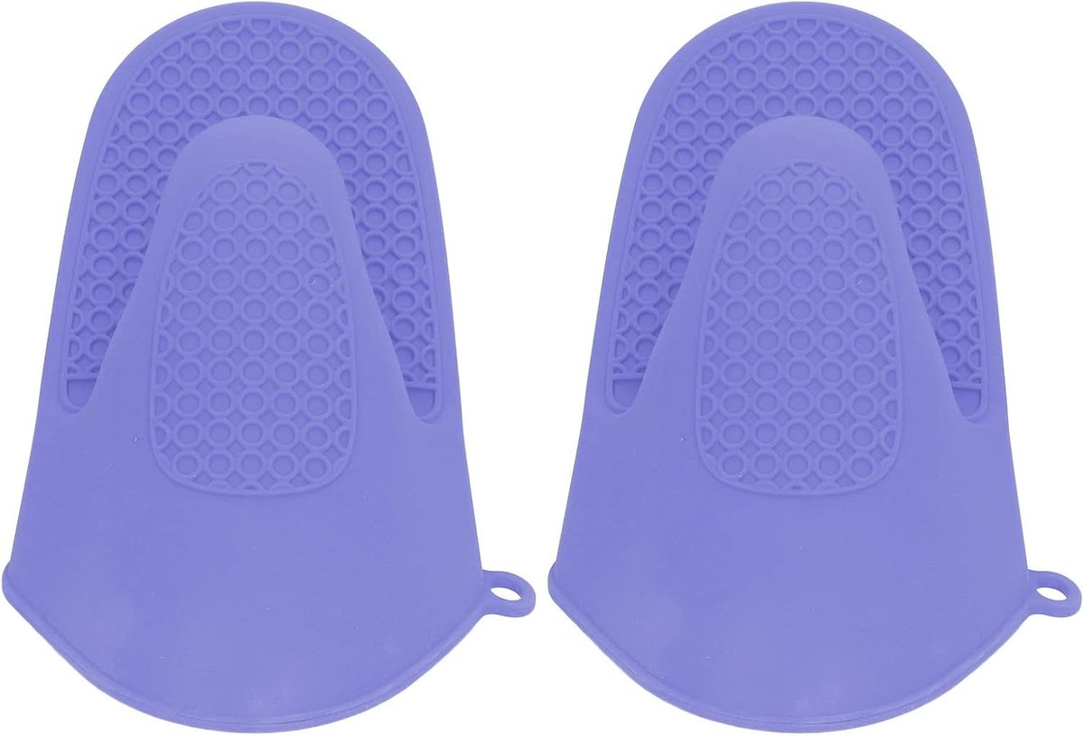 SnelShoppen - Silicone Ovenwant - Hittebestendige Kookhandschoenen met Antislip Ontwerp voor Magnetron, Bakken, BBQ, Grillen - Paars