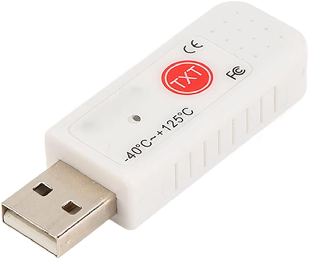 SnelShoppen - USB Thermometer Temperatuur Gegevenslogger voor PC Laptop, Dual Temperatuurmeting met Waterproof Probe, Logfunctie en Hyperbooldisplay v
