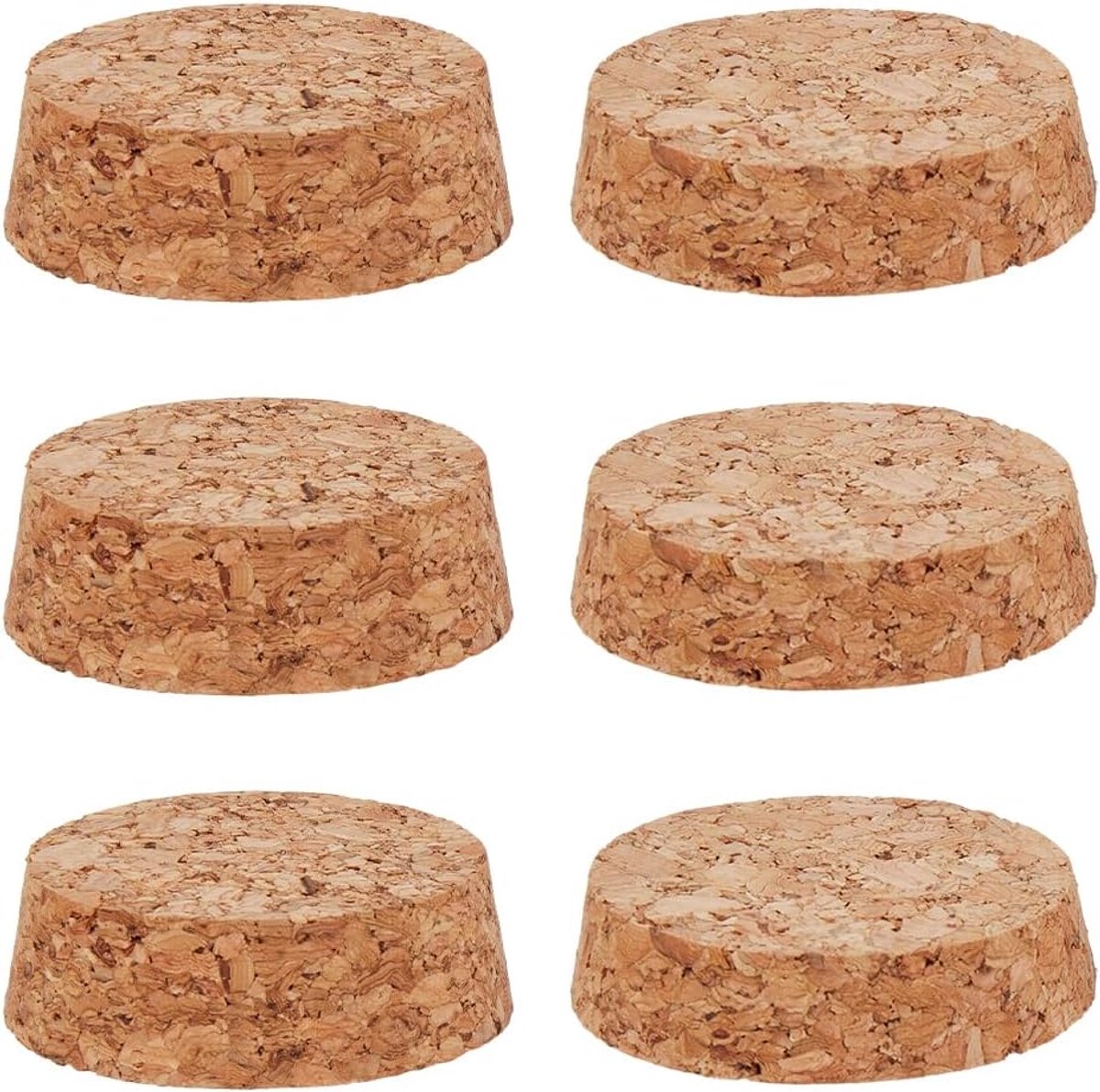 SnelShoppen - 12 Stuks Houten Kurken - Vervangende Lekvrije Kurken voor Flessen - Natuurlijk Zacht Groot voor Wijn, Bier, Glazen Flessen, Mason, DIY C