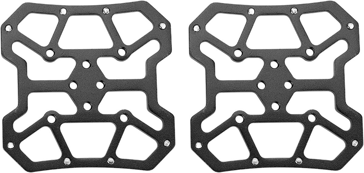 SnelShoppen - Clipless naar Platte Pedalen Adapter, 2 Stuks Aluminium Fiets Clipless Platform Adapters voor SPD, Mountainbike, Zwart