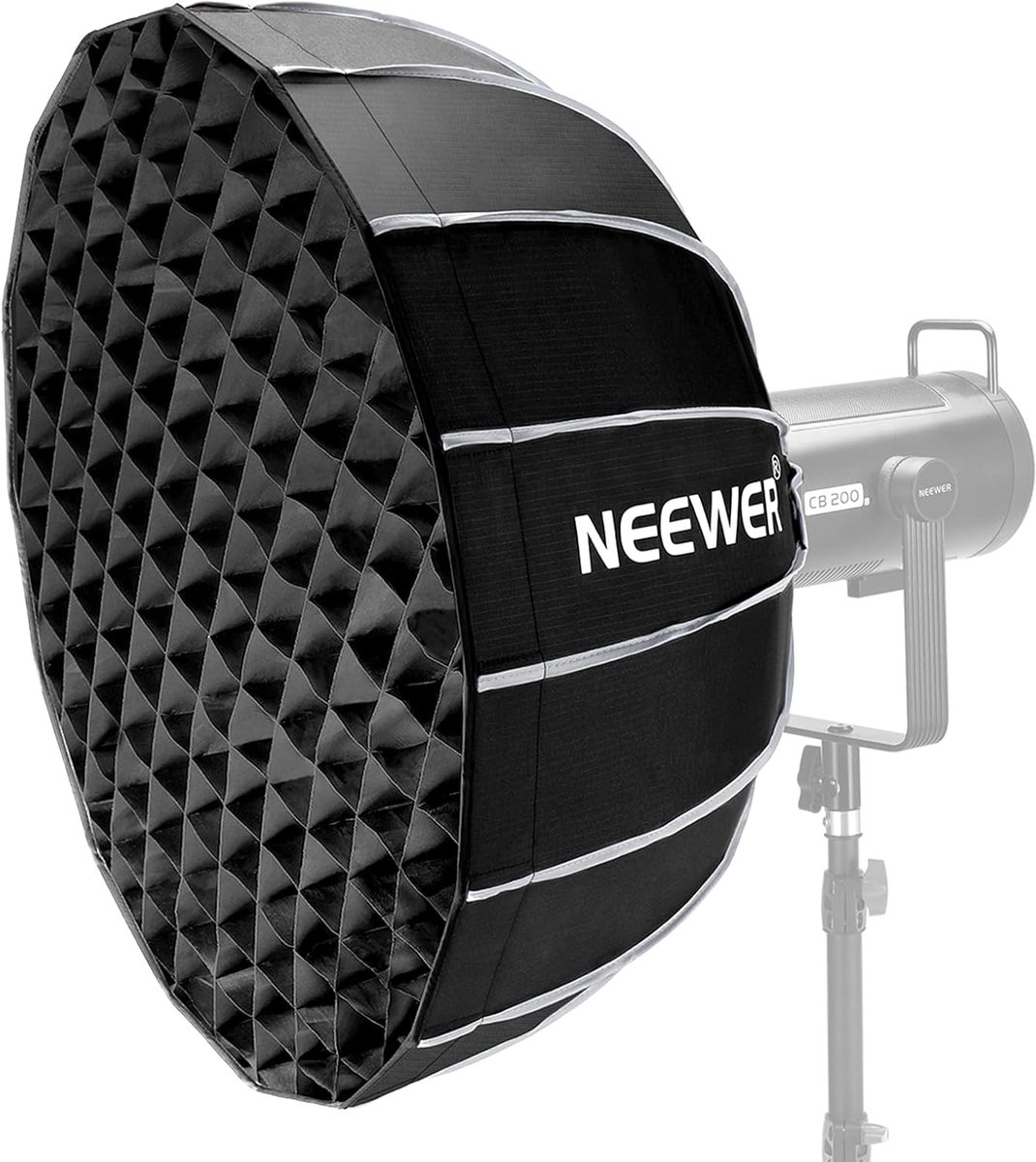 SnelShoppen - 65cm Parabolische Softbox Hexadecagon, Vouwbare Umbrella met Bowens Bevestiging, Metaal Cosmetisch Barrel, Diffusers, Net/Bag voor Fotog