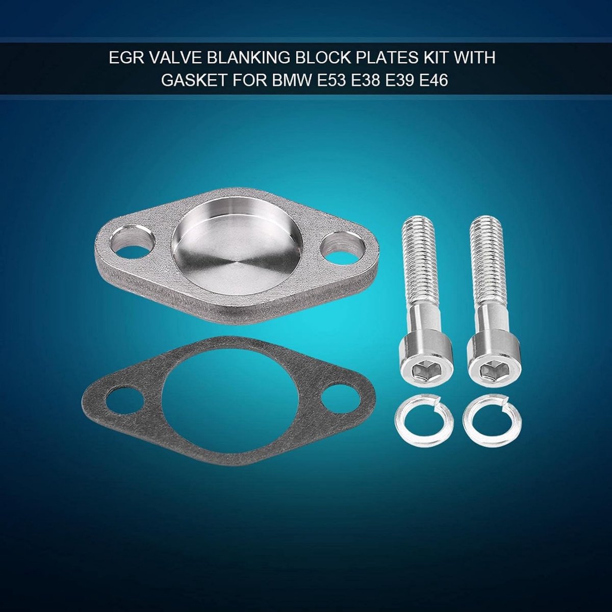 SnelShoppen - EGR Klep Blindplaat Set met Pakking voor E53 E38 E39 E46 X5, Eenvoudige Installatie, Inclusief Schroeven, Auto Accessoires